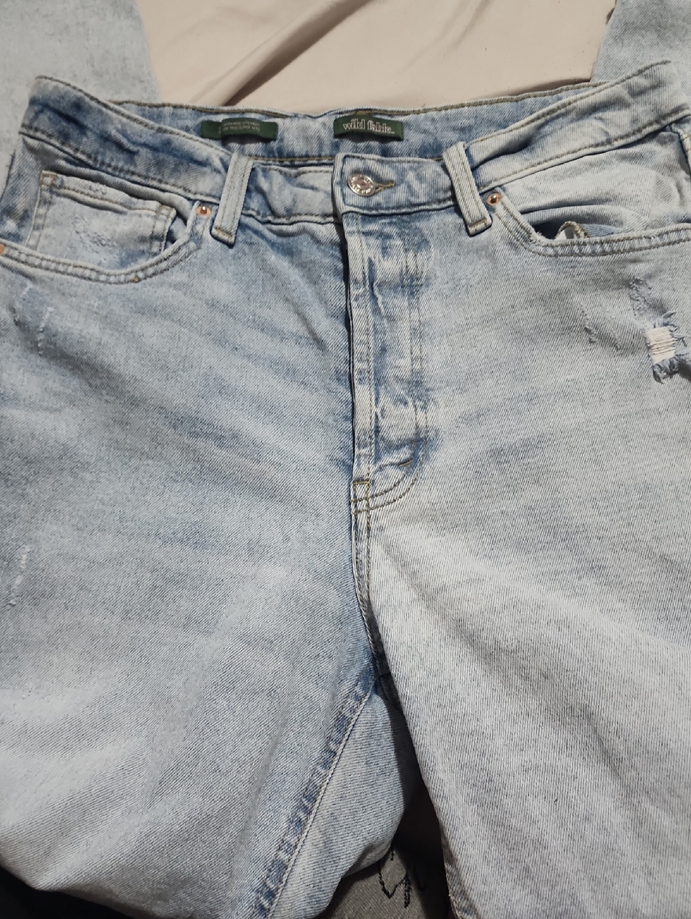 wild fable super high rise straightPale Blue Relaxed Jeans